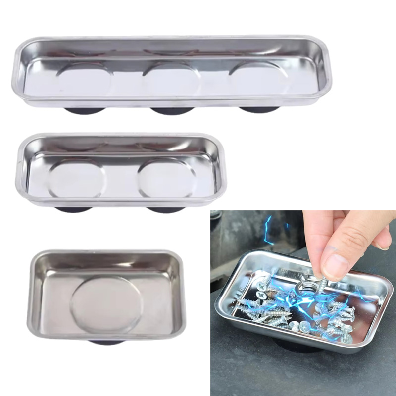 Magnetic Parts Tray - Bol magnétique carré en acier inoxydable