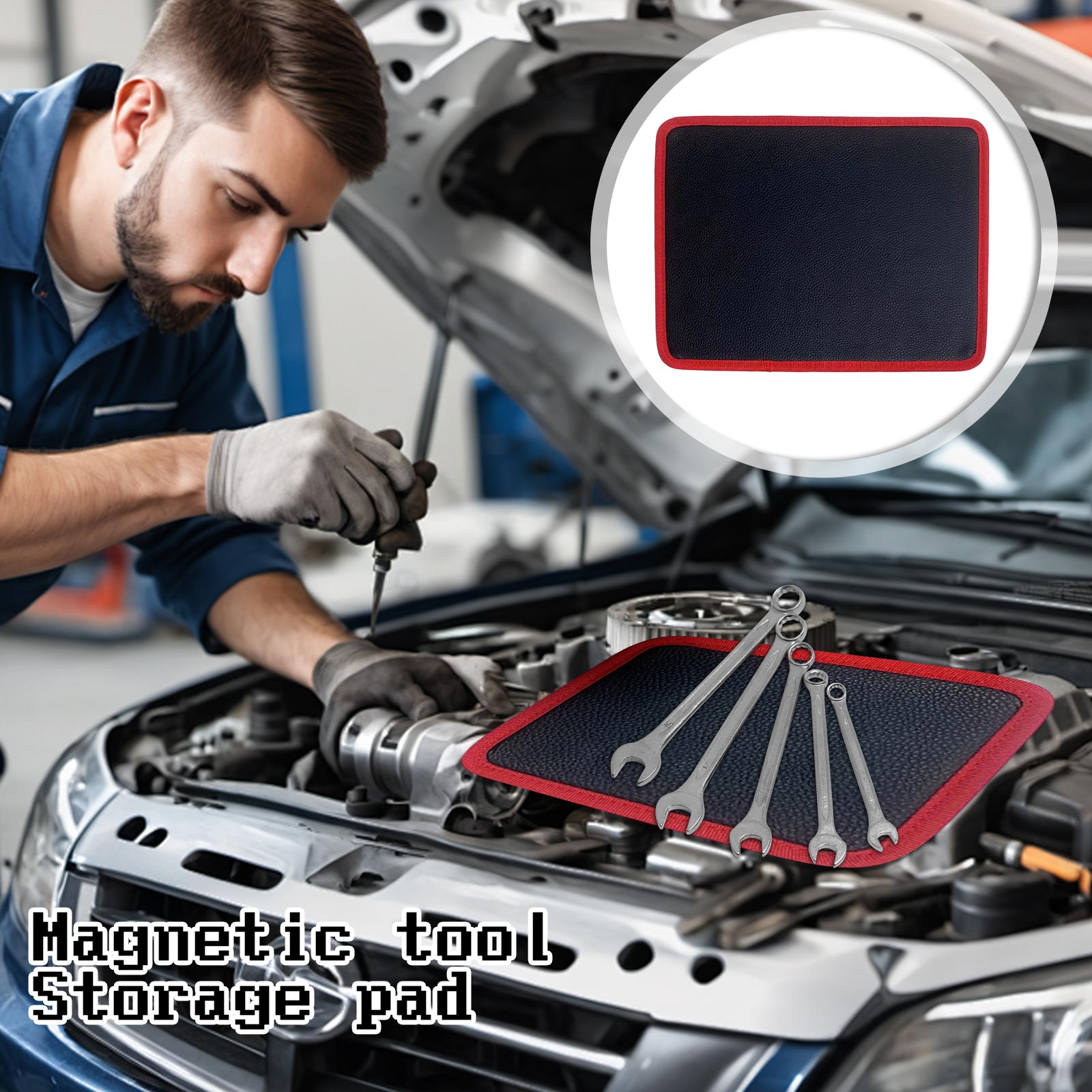 Magnetic Parts Tray - Tapis porte-outil magnétique Flexible pour clés