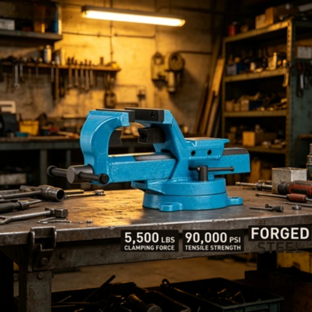 Bench Vise Swivel - Étau d'établi en acier forgé de