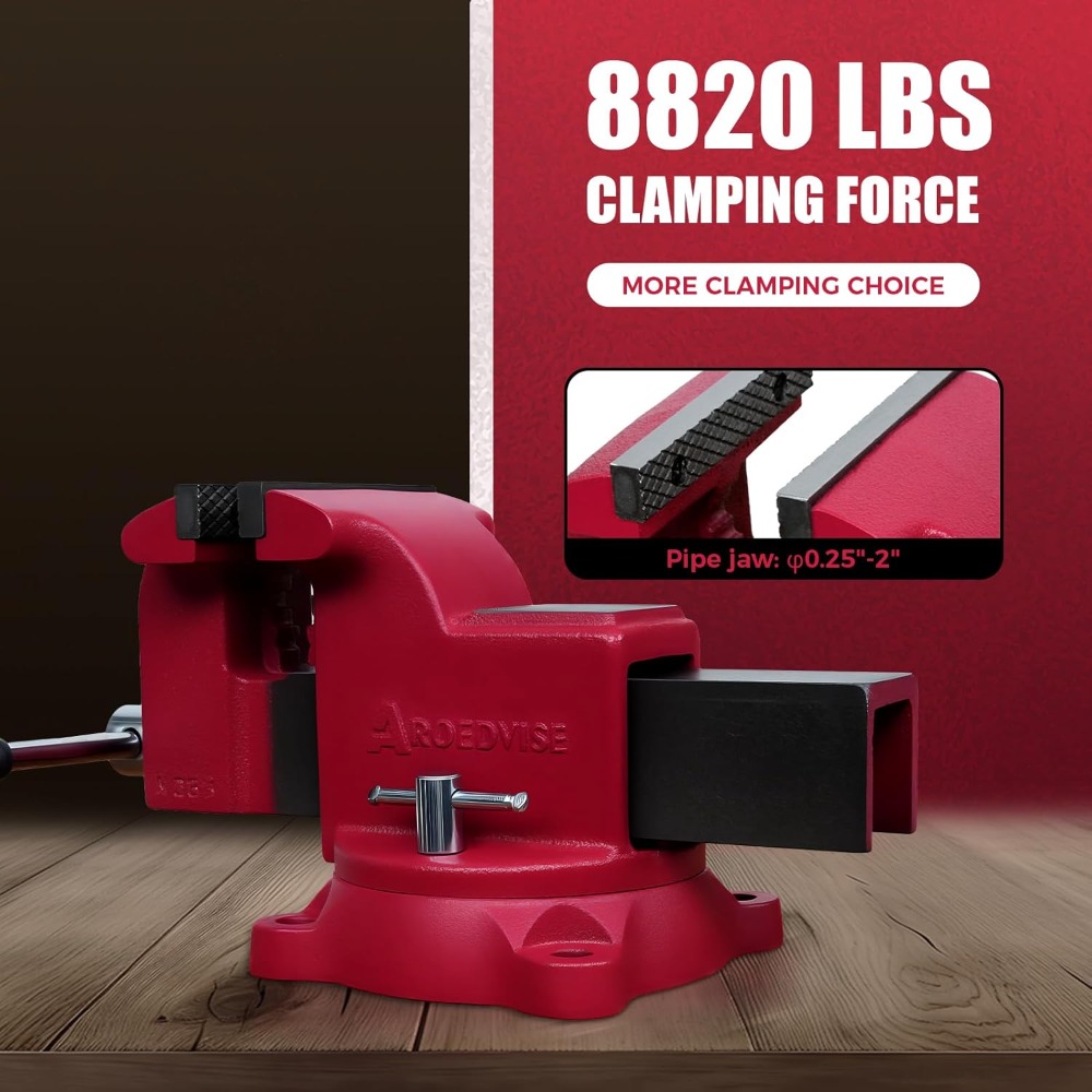 Bench Vise Swivel - Étau d'établi robuste avec base pivotante