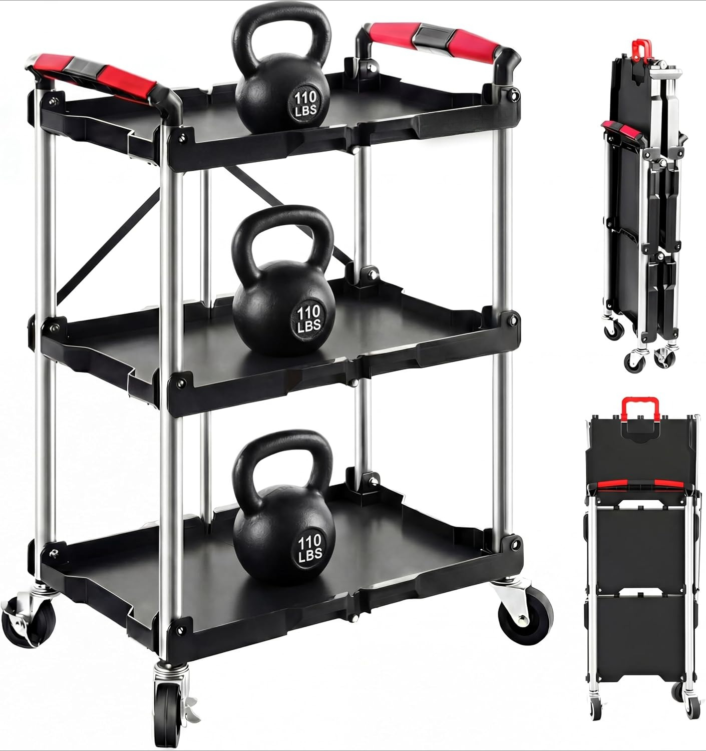 Tools For Garage Workshop - Chariot de service pliable à 3