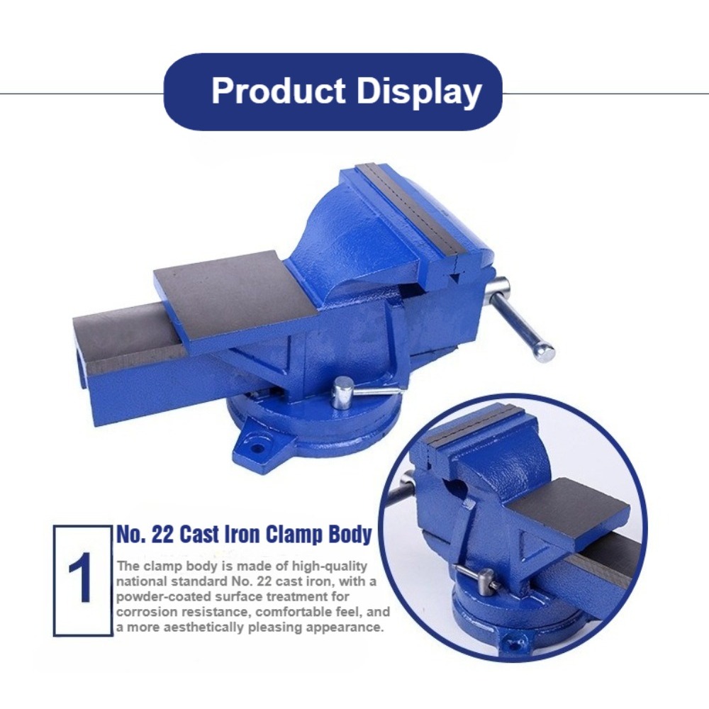Étau d'atelier robuste de 6 po - Bench Vise Swivel avis et prix
