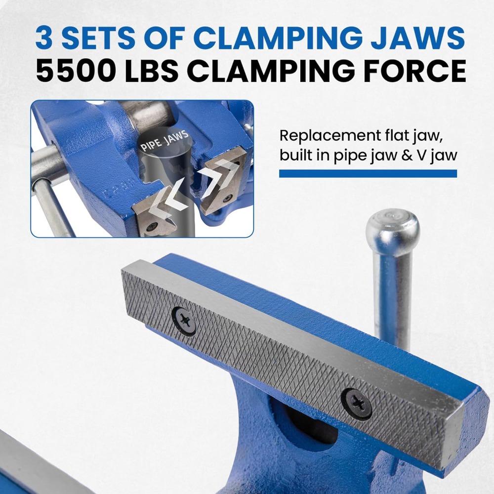 Étau d'établi robuste de 5 pou - Bench Vise Swivel avis et prix
