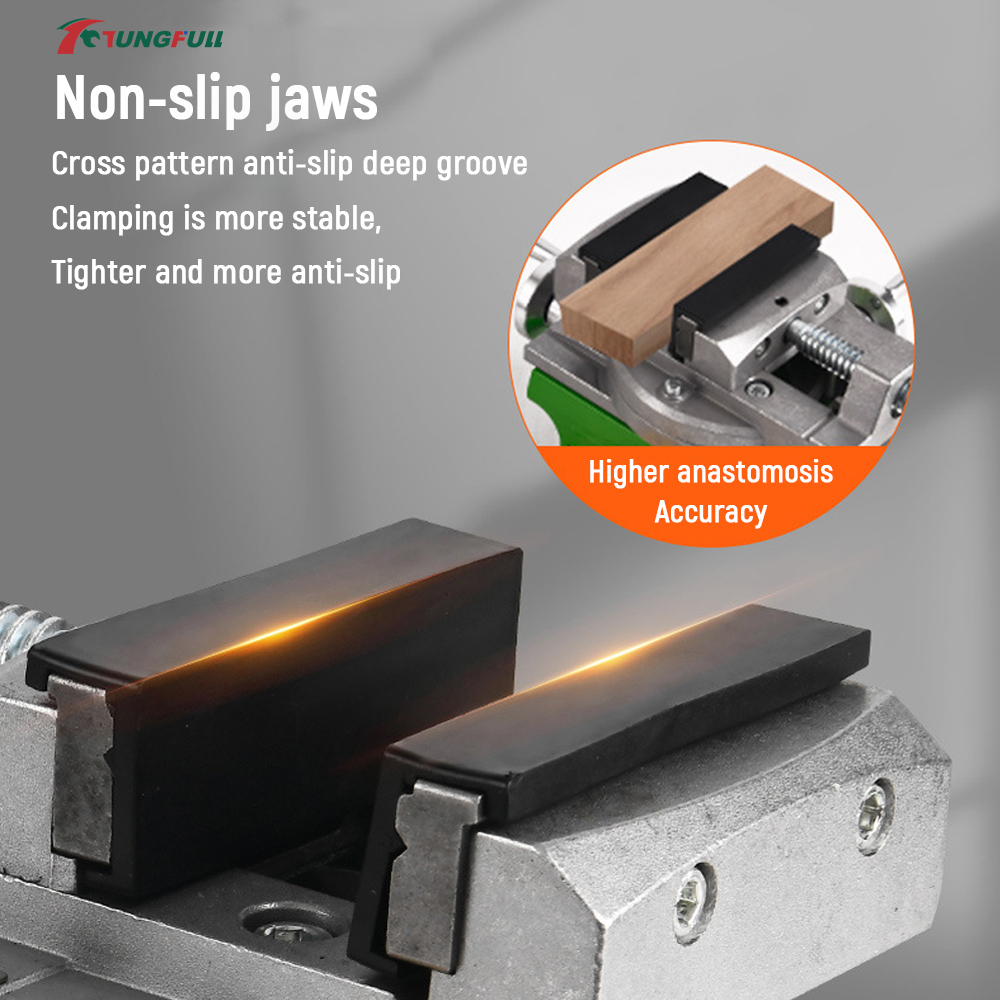 Étau à glissière croisée TUNGF - Bench Vise Swivel avis et prix