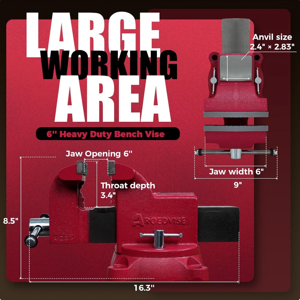 Étau d'établi robuste avec bas - Bench Vise Swivel avis et prix