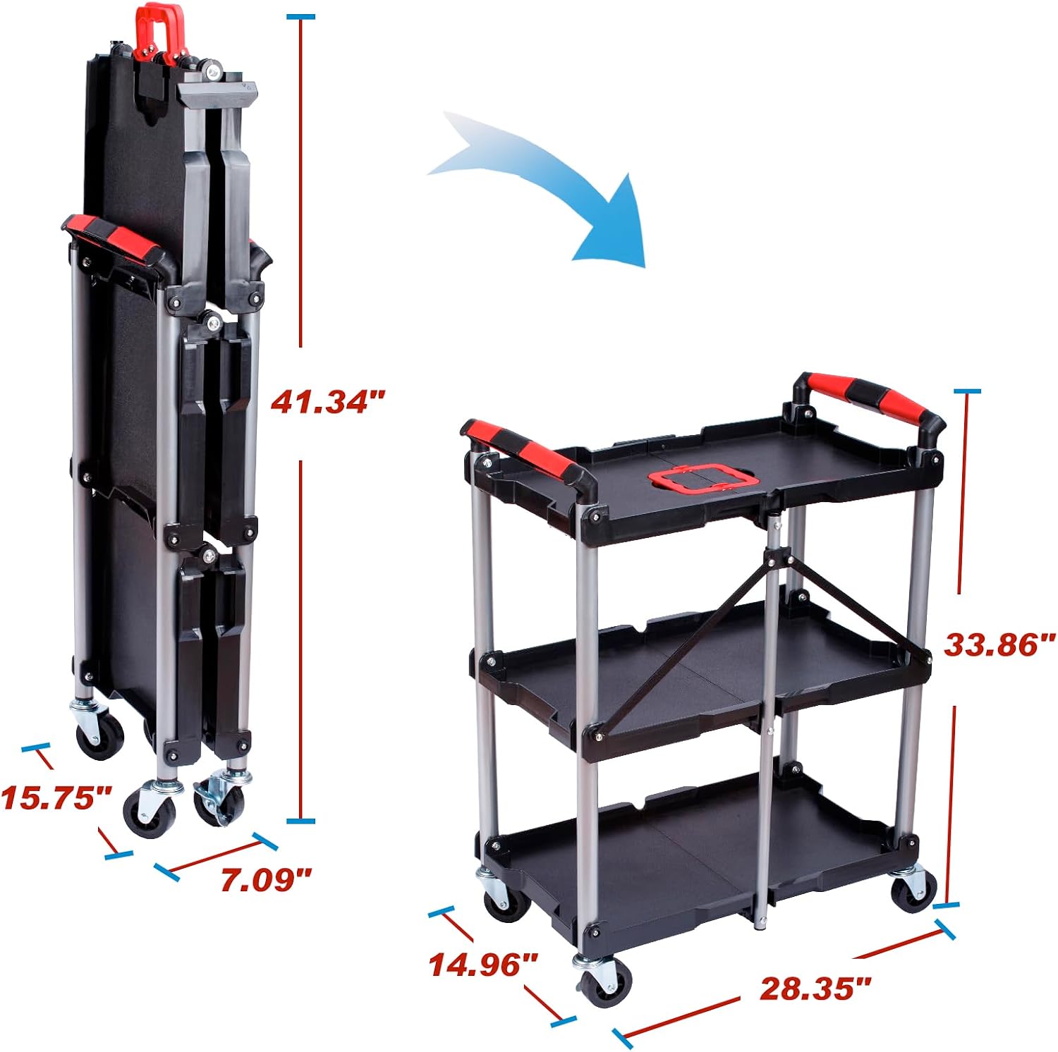 Chariot de service pliable à 3 - Tools For Garage Workshop avis et prix